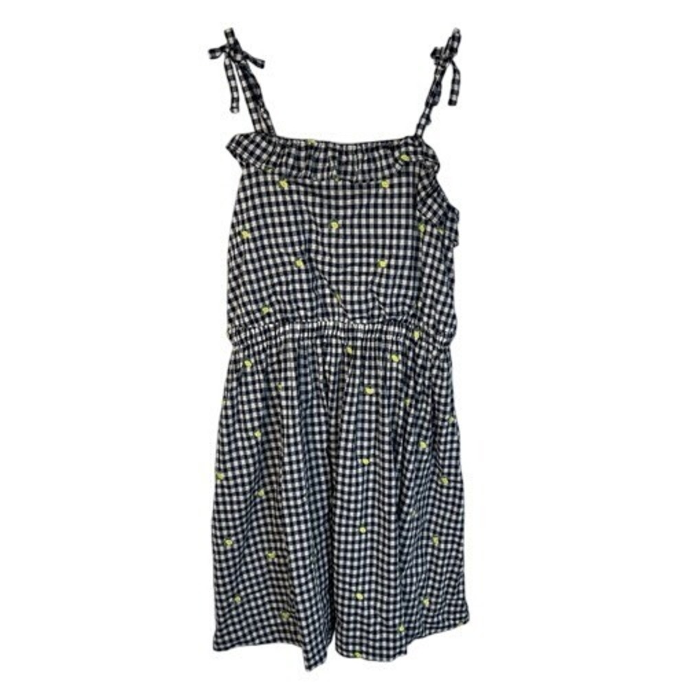 Crewcuts Gingham Lemon Embroidered Dress 10‎
